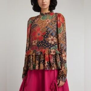 FARM Rio Floral Leopard Blouse